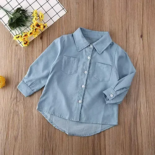 MERSARIPHY Toddler Long Sleeve Shirt Baby Boy Girl Plaid Top for Toddler Spring Winter Coat for Kid - 5