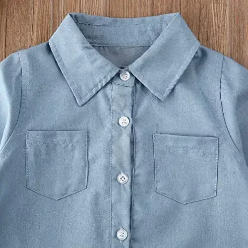 MERSARIPHY Toddler Long Sleeve Shirt Baby Boy Girl Plaid Top for Toddler Spring Winter Coat for Kid - 3