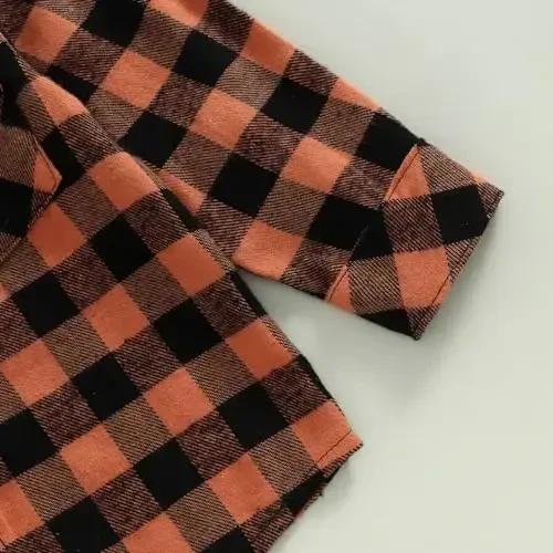 MERSARIPHY Toddler Long Sleeve Shirt Baby Boy Girl Plaid Top for Toddler Spring Winter Coat for Kid - 7