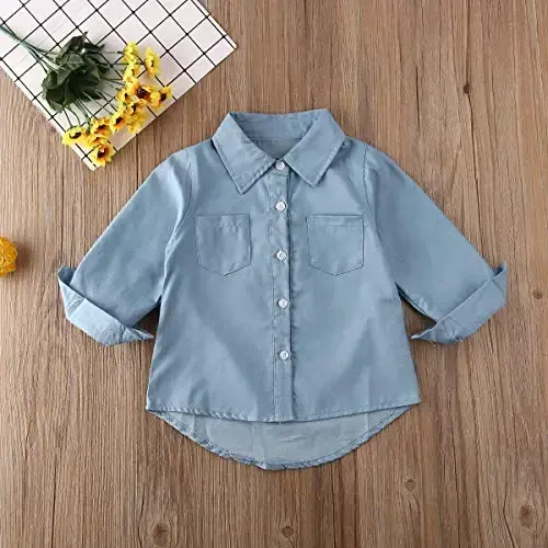 MERSARIPHY Toddler Long Sleeve Shirt Baby Boy Girl Plaid Top for Toddler Spring Winter Coat for Kid - 4