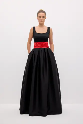 Mert Aslan Ruched Taffeta Skirt - 4