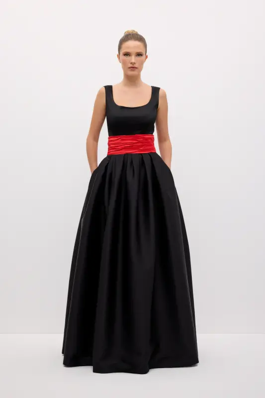 Mert Aslan Ruched Taffeta Skirt - 4