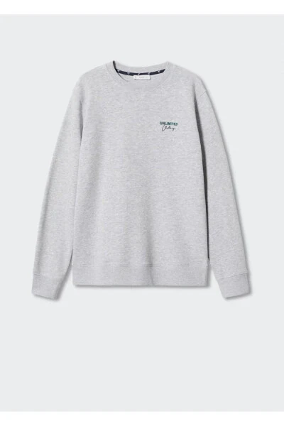 Mesajlı Pamuklu Sweatshirt - MANGO TEEN (1)