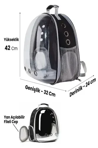 Mesh Expandable Transparent Astronaut Cat Dog Pet Carrier Bag Yellow-Yellow - 5