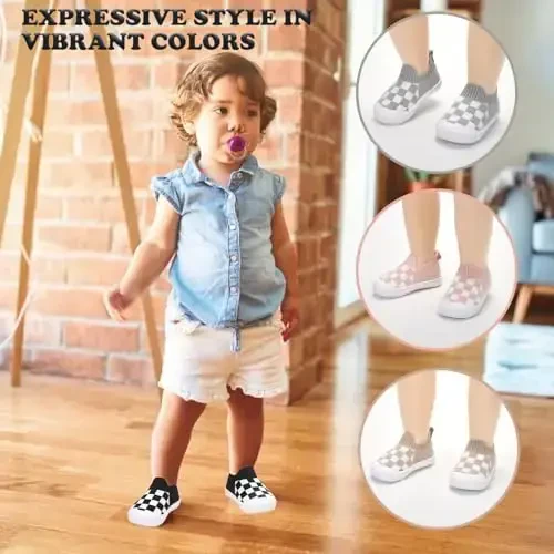 Mesh Toddler Shoes, Baby Sneakers Girls Boys, Baby Sock Shoe, Slip-On Baby Walking Shoes, Breathable Toddler Tennis Shoes, Baby Non-Slip Breathable Slippers with Soft Rubber Soles 6 9 12 18 24 Months - 4