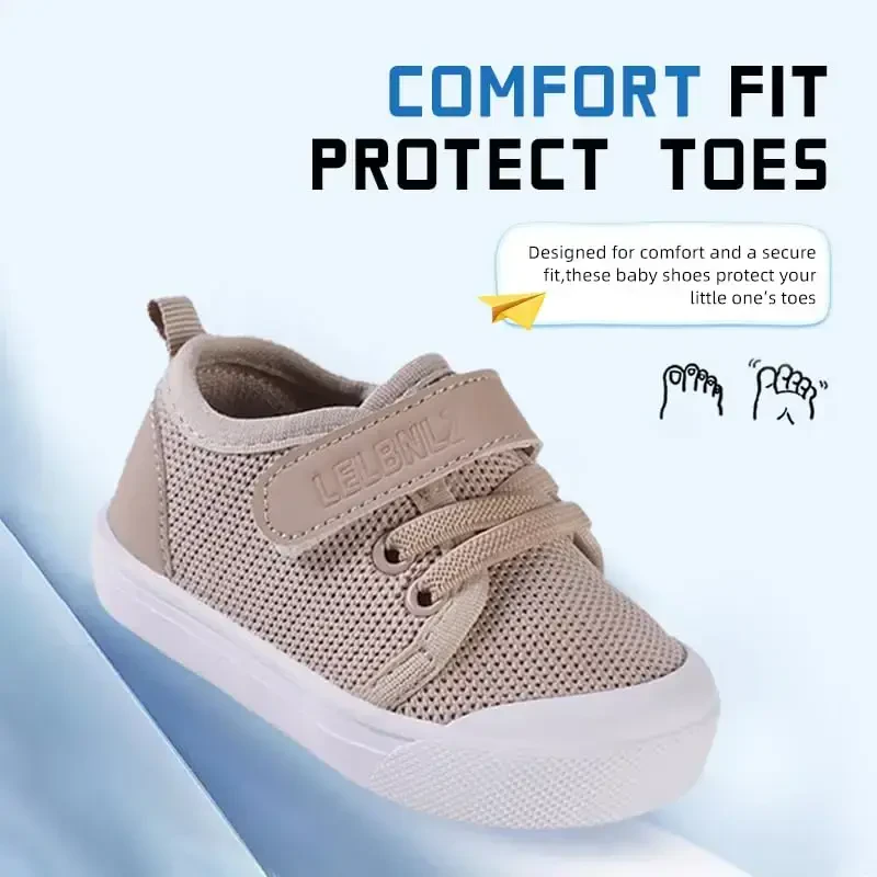 Mesh Toddler Shoes,Baby Sneakers Girls Boys, Baby Sock Shoe,Slip-On Baby Walking Shoes,Breathable Toddler Tennis Shoes,Baby Non-Slip Breathable Slippers with Soft Rubber Soles 6 9 12 18 24 Months - 2