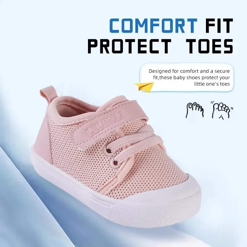 Mesh Toddler Shoes,Baby Sneakers Girls Boys, Baby Sock Shoe,Slip-On Baby Walking Shoes,Breathable Toddler Tennis Shoes,Baby Non-Slip Breathable Slippers with Soft Rubber Soles 6 9 12 18 24 Months - 2