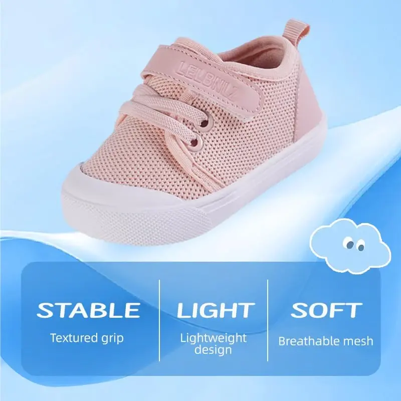 Mesh Toddler Shoes,Baby Sneakers Girls Boys, Baby Sock Shoe,Slip-On Baby Walking Shoes,Breathable Toddler Tennis Shoes,Baby Non-Slip Breathable Slippers with Soft Rubber Soles 6 9 12 18 24 Months - 4