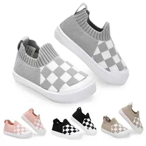 Mesh Toddler Shoes,Baby Sneakers Girls Boys, Baby Sock Shoe,Slip-On Baby Walking Shoes,Breathable Toddler Tennis Shoes,Baby Non-Slip Breathable Slippers with Soft Rubber Soles 6 9 12 18 24 Months - 1