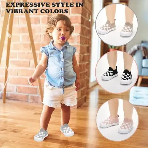Mesh Toddler Shoes,Baby Sneakers Girls Boys, Baby Sock Shoe,Slip-On Baby Walking Shoes,Breathable Toddler Tennis Shoes,Baby Non-Slip Breathable Slippers with Soft Rubber Soles 6 9 12 18 24 Months - 4