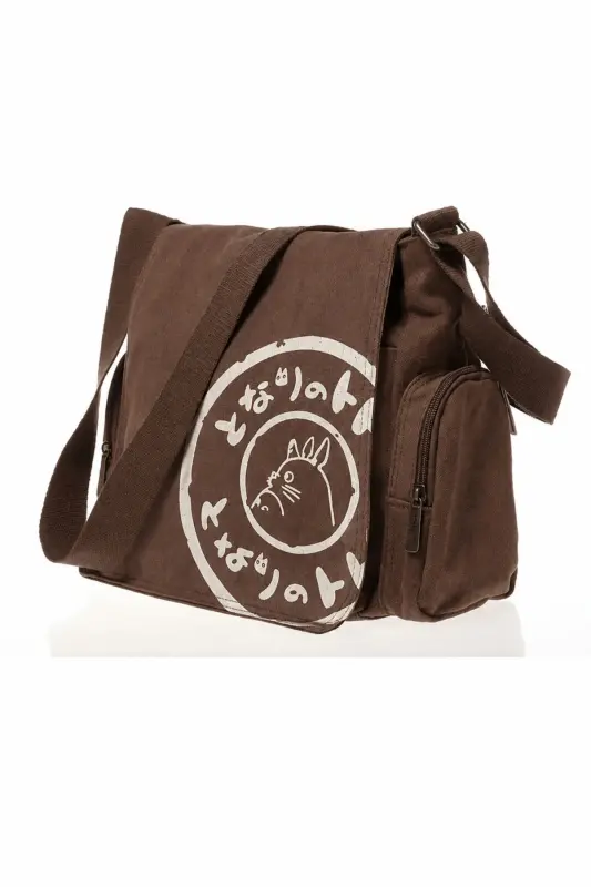 Messenger Bag Unisex Street Style - Brown - 1