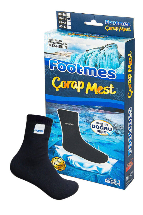 Mest, Kışlık Mest, Çorap Mest, Abdest Mesti, 39 41 Numara, Footmes - siyah - 1