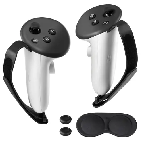 CoBak Controller Grips for Meta Quest 3s and Quest 3, Adjustable Knuckle Straps Accessories for Touch Plus Controllers 