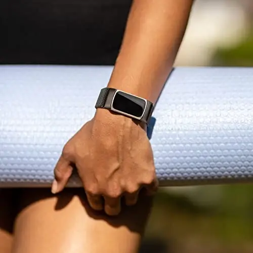 Metal Band Fitbit Charge 5 Bands for Women Men uchun, Zanglamaydigan Po'lat Bilaguzuk Mesh Bilaguzuk Fitbit Charge 5 uchun almashtirish tasmasi - 4