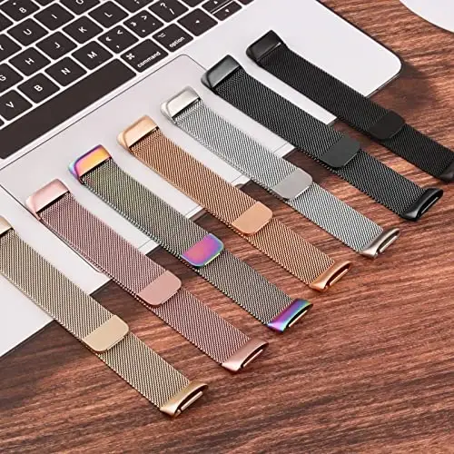 Metal Band for Fitbit Charge 5. Bands for Women & Men. Stainless Steel Wristband Mesh Bracelet. Replacement Strap for Fitbit Charge 5. - 14