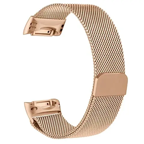 Metal Band for Fitbit Charge 5 Bands for Women Men, Stainless Steel Wristband Mesh Bracelet Replacement Strap for Fitbit Charge 5 - 2