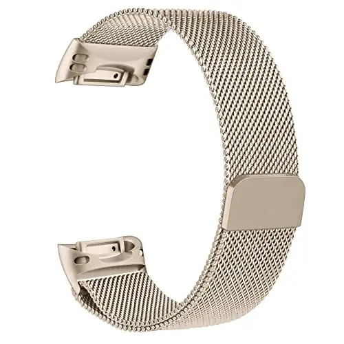 Metal Band for Fitbit Charge 5 Bands for Women Men, Stainless Steel Wristband Mesh Bracelet Replacement Strap for Fitbit Charge 5 - 9