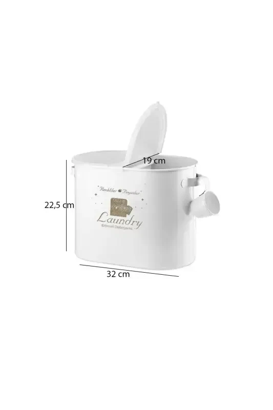 Metal Compartment Detergent Box White 12 Lt LR0034 - 2