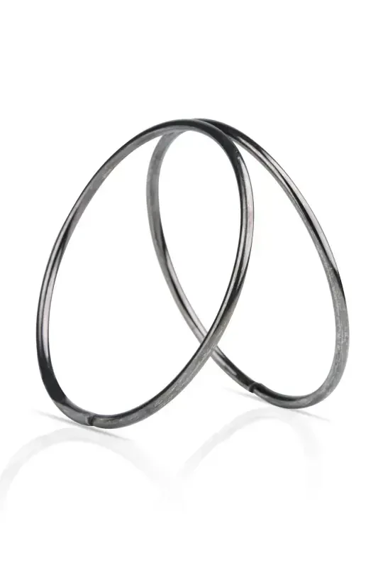 Metal Dumaloq Halqa Sumka Tutqichi Qora 11 Sm - 1