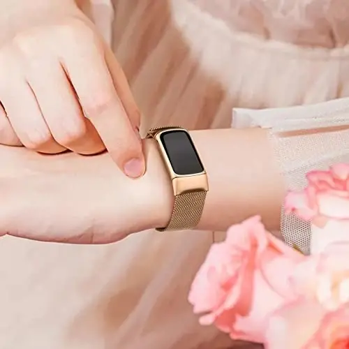 Metal Fitbit Charge 5 tasmalar ayollar erkaklar uchun, zanglamaydigan po'lat bilaguzuk to'rli bilakuzuk Fitbit Charge 5 uchun almashtirish tasmasi - 3