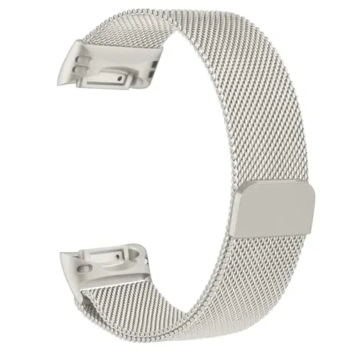 Metal Fitbit Charge 5 tasmalar ayollar erkaklar uchun, zanglamaydigan po'latdan bilaguzuk to'rli bilakuzuk Fitbit Charge 5 uchun almashtirish tasmasi - MODAZONE (1)