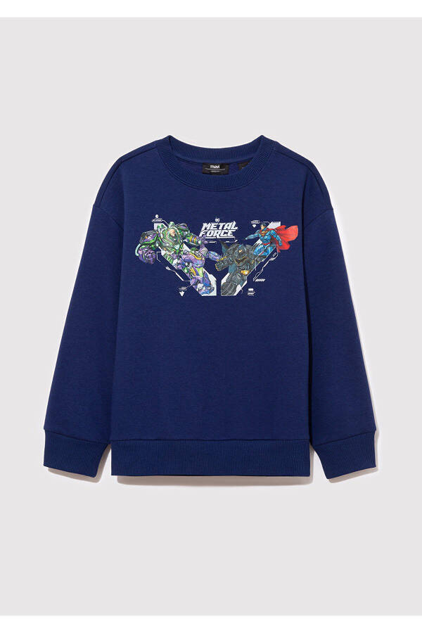 Metal Force Printed Navy Blue Sweatshirt 6S10082-70491 - 2