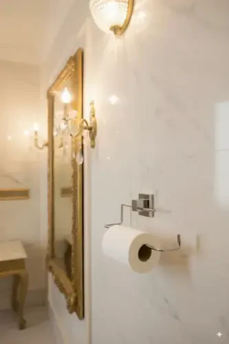 Metal Kağıt Havluluk Paslanmaz Krom Kaplama Yapışkanlı Banyo Havluluk Banyo Askısı - 1