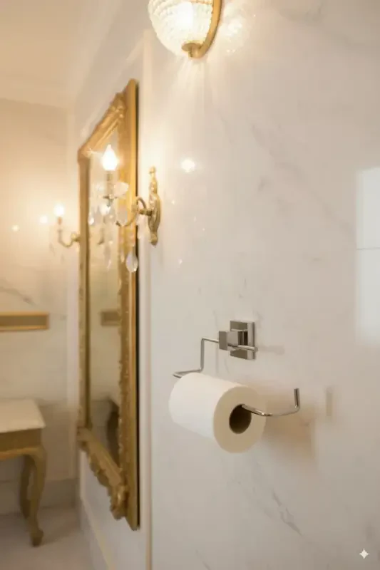 Metal Kağıt Havluluk Paslanmaz Krom Kaplama Yapışkanlı Banyo Havluluk Banyo Askısı - 1