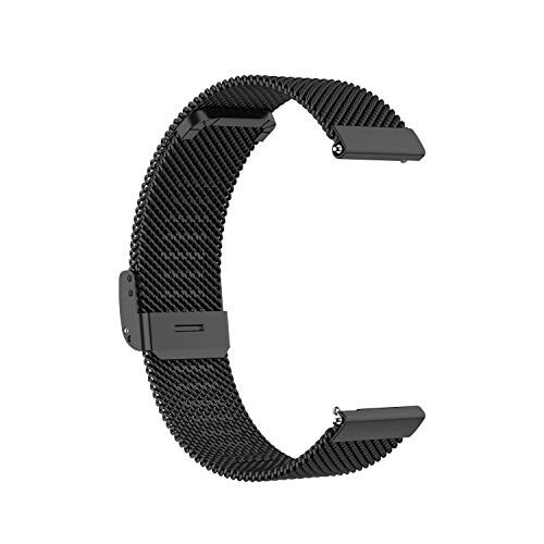 Metal Loop Bands Compatible for Kuizil T70/WeurGhy T70/zakotu Y66/TOZO S5/uaue T60 Adjustable Stainless Steel Replacement Wristbands Quick Release Watch Strap for Kuizil T70/WeurGhy T70 Smartwatch Women Men - 4