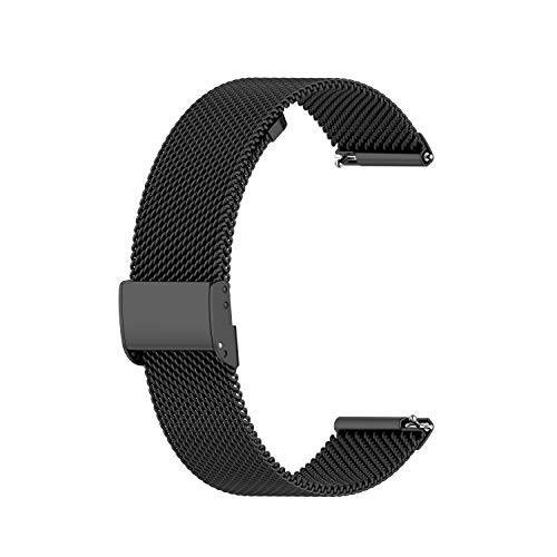 Metal Loop Bands Compatible for Kuizil T70/WeurGhy T70/zakotu Y66/TOZO S5/uaue T60 Adjustable Stainless Steel Replacement Wristbands Quick Release Watch Strap for Kuizil T70/WeurGhy T70 Smartwatch Women Men - 6