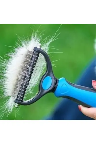 Metal Pet Hair Deshedding Comb with Plastic Handle - EPILONS (1)