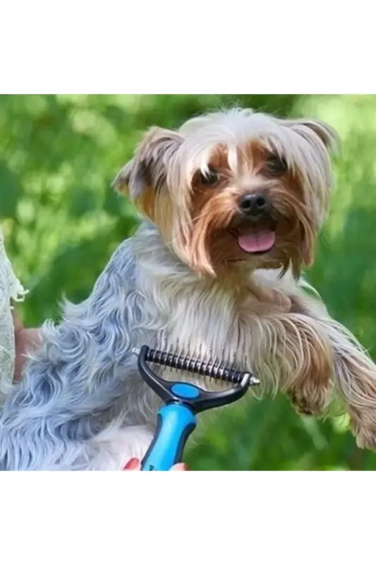 Metal Pet Hair Deshedding Comb with Plastic Handle - 5