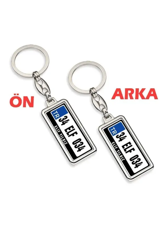 Metal Plaka Anahtarlık - Kişiye Özel - 1