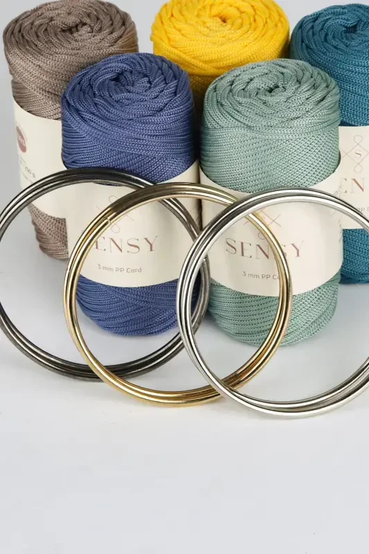 Metal Round Ring Bag Handle Black 11 Cm - 3