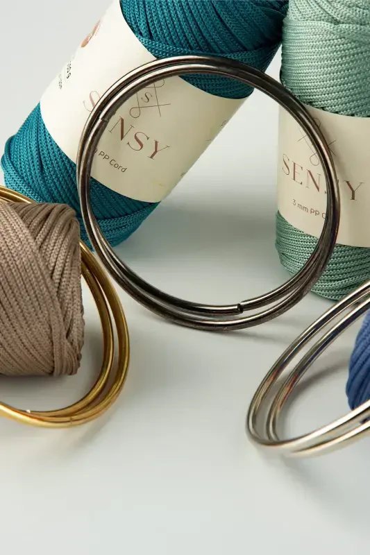 Metal Round Ring Bag Handle Black 11 Cm - 5