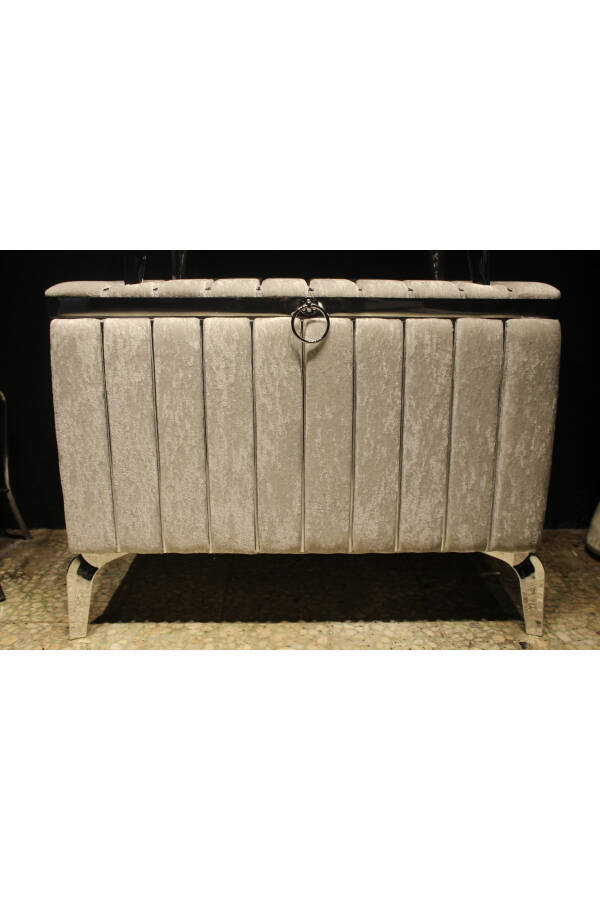 Metal Sliced Dowry Laundry Basket And Dowry Chest Set - 5