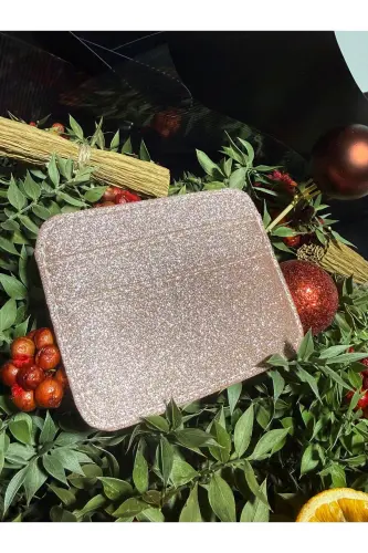 METALİK PEMBE SİMLİ KARTLIK-PUDRA PEMBE - 1