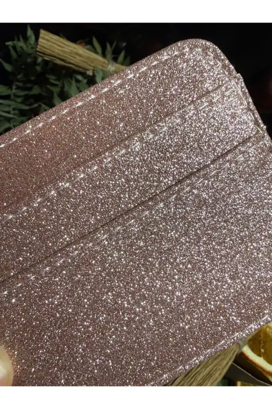 METALİK PEMBE SİMLİ KARTLIK-PUDRA PEMBE - 3