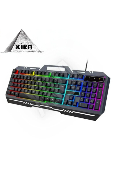 Metall Korpus Rgb 2in1 O'yinchi Gaming Mexanik Hisli Simli Turk Q Klaviatura Va Rgb Sichqoncha To'plami Blic Bkb9 - 2