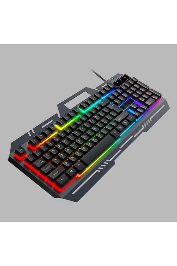 Metall Korpus Rgb 2in1 O'yinchi Gaming Mexanik Hisli Simli Turk Q Klaviatura Va Rgb Sichqoncha To'plami Blic Bkb9 - 8