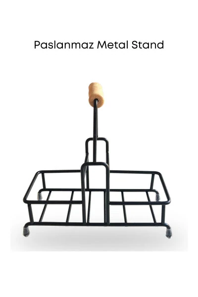 Metall stendli qora begonia idish yuviladigan suyuq sovun va suyuq sovun idishi oshxona to'plami-g'ubka sovg'a sifatida - 5