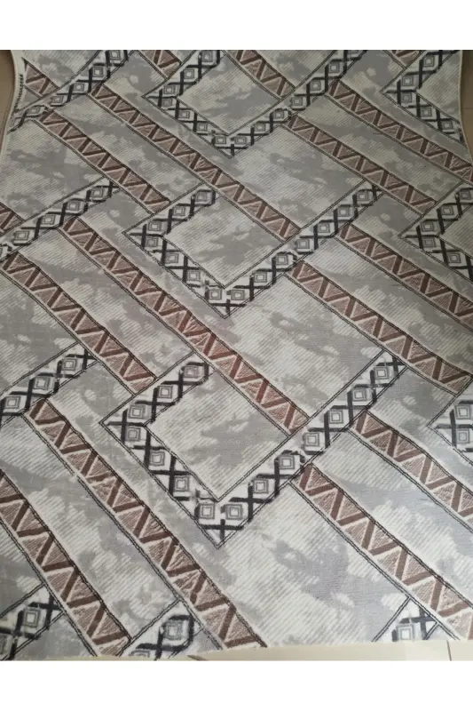 Metallic Anti-Slip Runner Rug - Washable Four Seasons Carpet | Living Room, Bathroom, Balcony, Teen Room-Metallic - 1