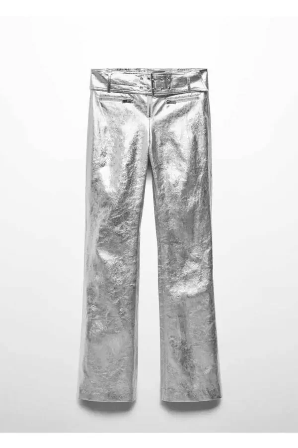 Metallic belted trousers - 3