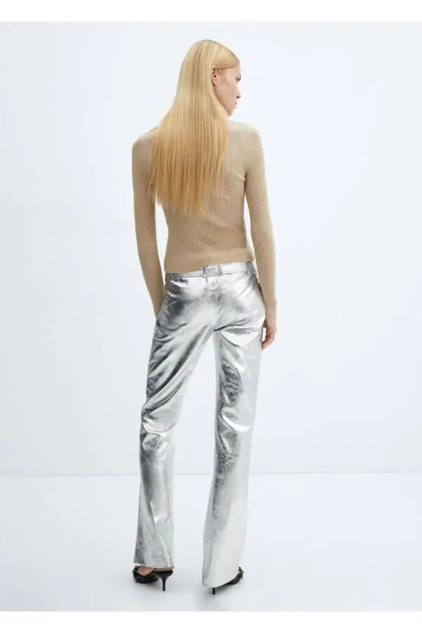 Metallic belted trousers - 4