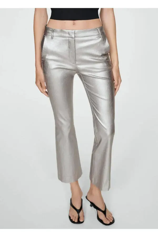 Metallic Flare Pants - 1