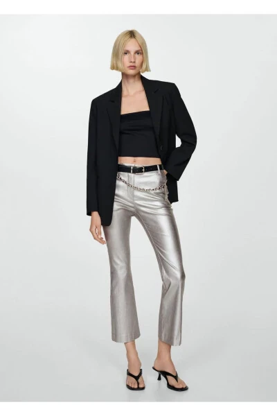 Metallic Flare Pants - 2