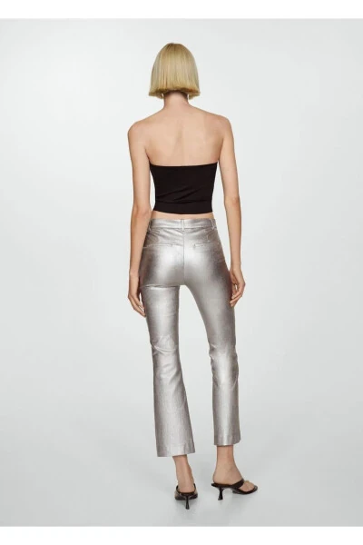 Metallic Flare Pants - 4