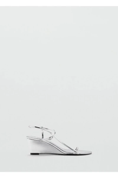 Metallic heeled sandals - 3