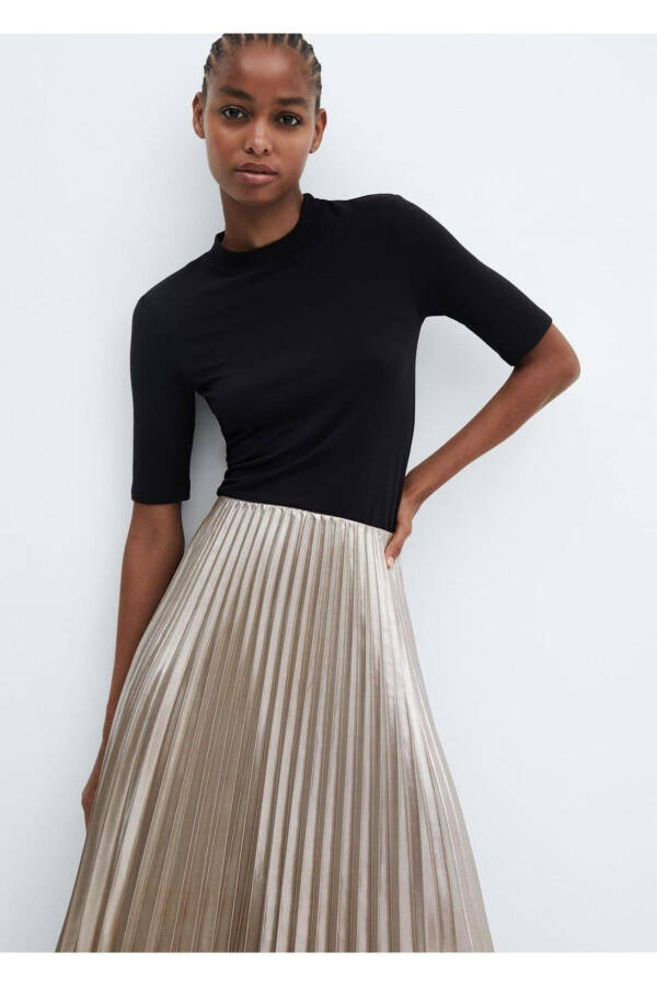 Metallic pleated skirt - 5