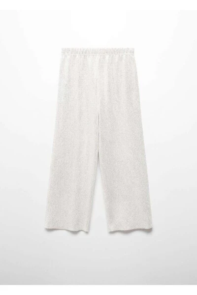 Metallic Straight Leg Trousers - MANGO KIDS (1)